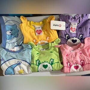 Baby Care Bears Pajamas Lot of 5 size 6-9 Months